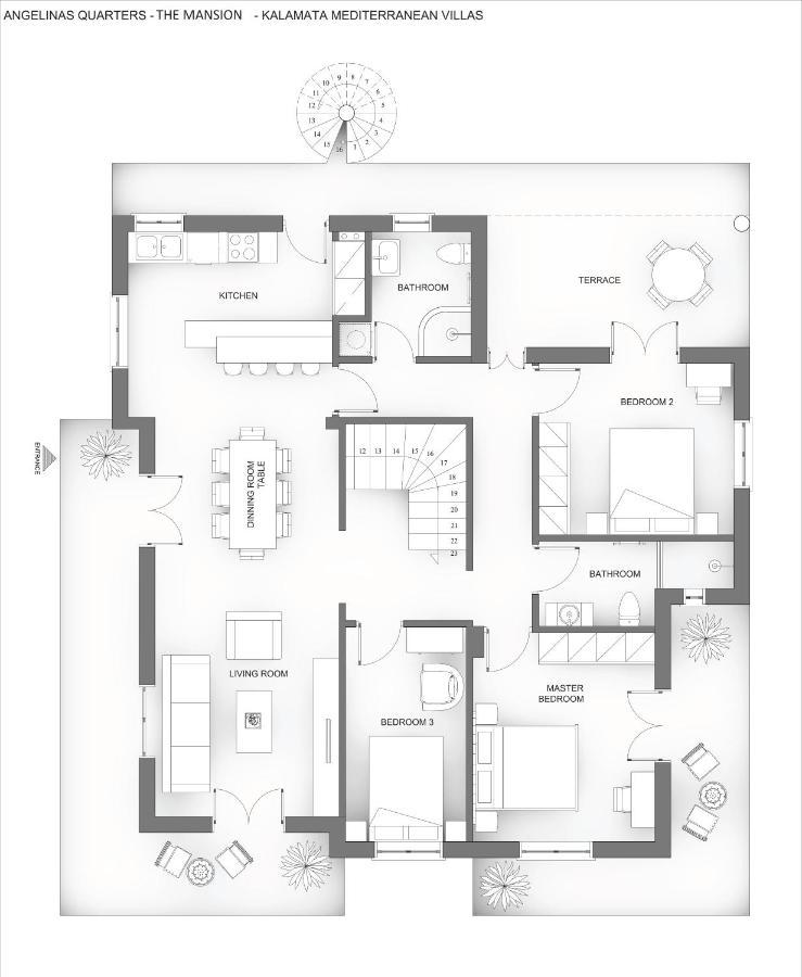 Angelinas Quarters - Kalamata Mediterranean Villas 外观 照片